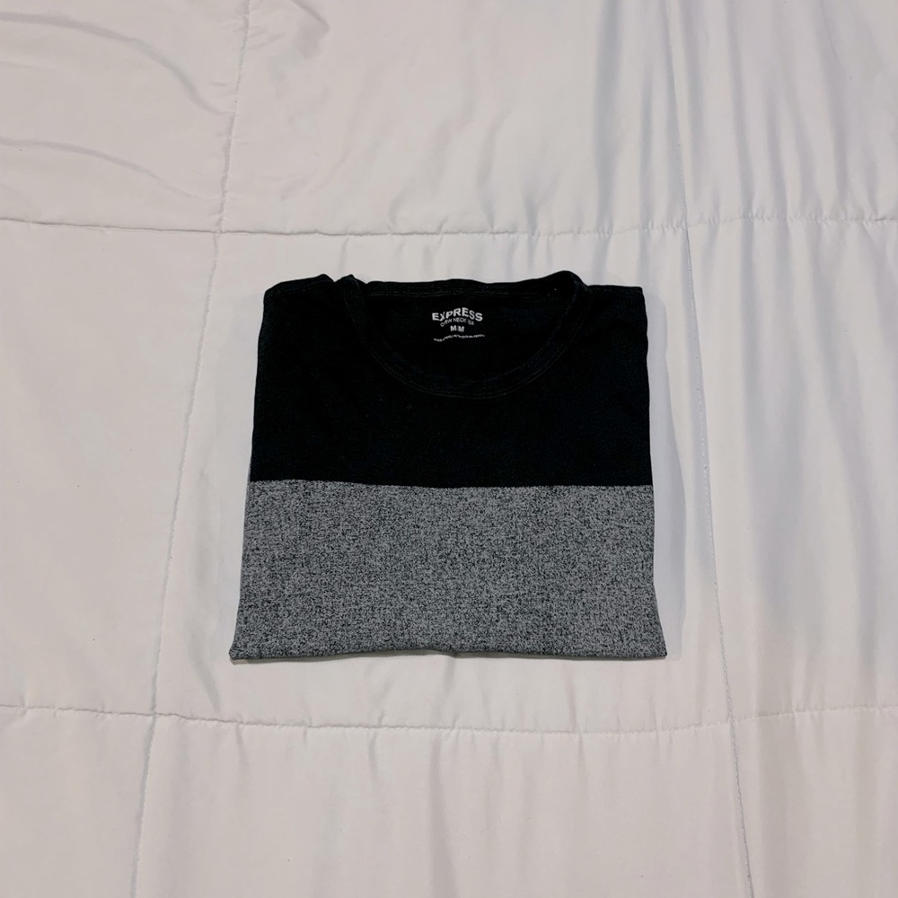 EXPRESS Striped Crew Neck Tee